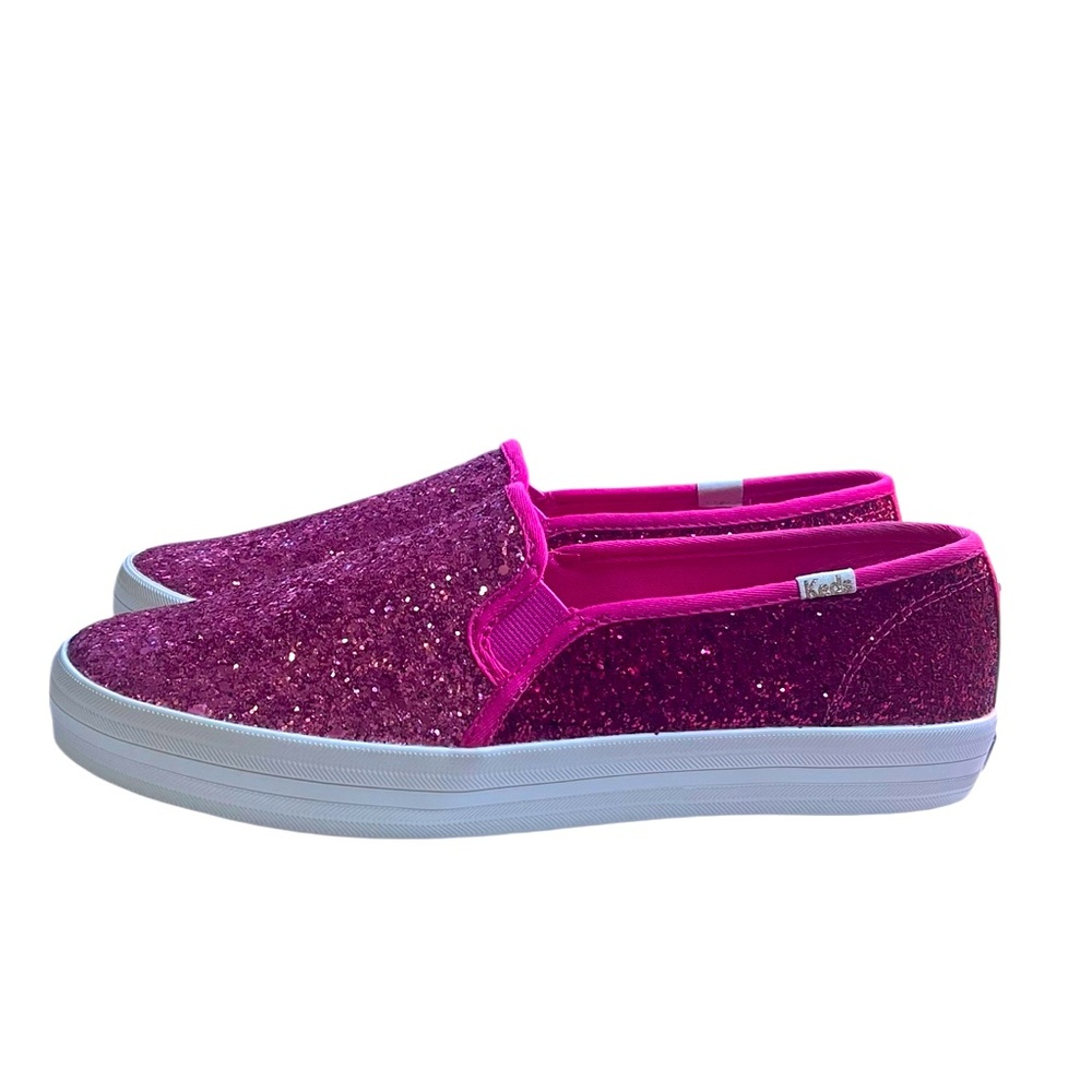 Keds Kate Spade DBL Deck Pink Glitter Slip-On Shoes Women’s 8.5